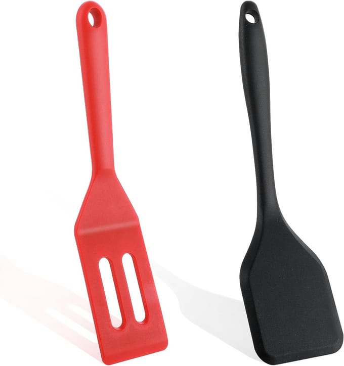 Set van 2 Mini Brownie Spatula's - Flexibele en Hittebestendige Silicone Spatula's voor Bakken, Eieren en Koekjesdeeg