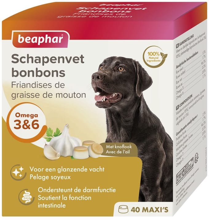 Beaphar Schapenvet Bonbons Knoflook - Hondenvoer - 245 gr