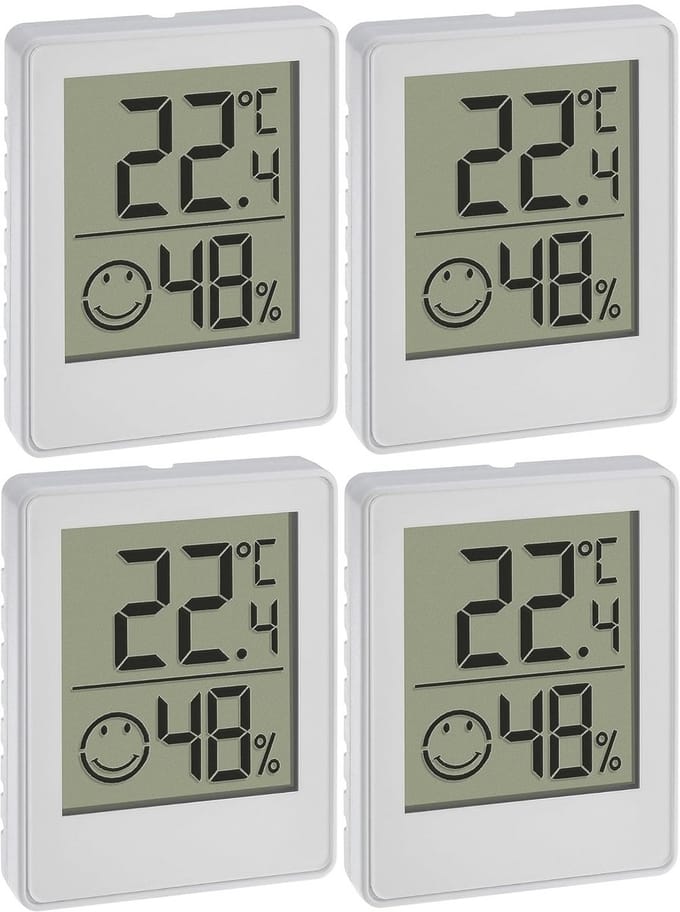 Digitale Mini Thermo-hygrometer met Smiley Comfortzones