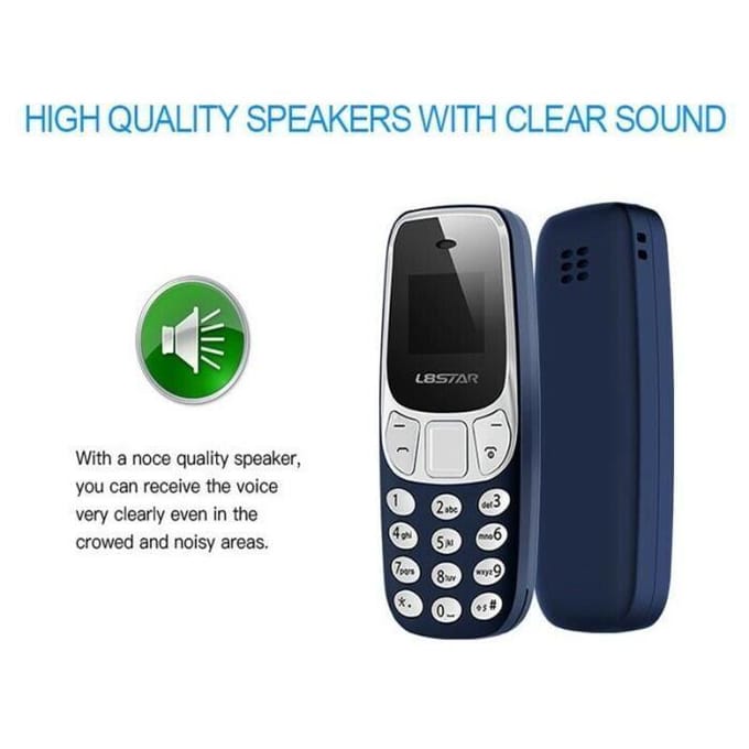 Mini téléphone L8star BM10 - Bleu - Double SIM - Faible rayonnement