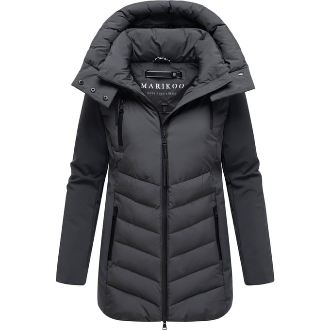 Marikoo dames winterjas Tivaa XVI met softshell & afneembare capuchon