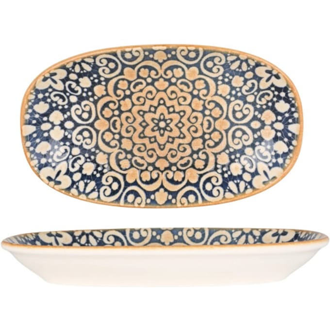 Bonna Serveerschaal - Alhambra - Porselein - 24x14 cm - set van 2