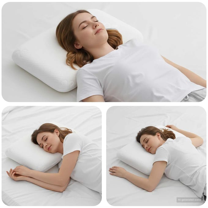 vidaXL - Slapen - kussen - 60 - x - 40 - x - 10,5 - cm - Medium - Traagschuim - Wit