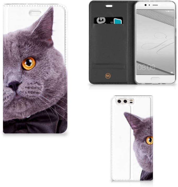 Book Case voor Huawei P10 Plus Hoesje maken Kat