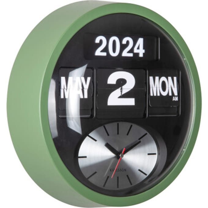 Karlsson wandklok rond flip jungle Ø32,6cm