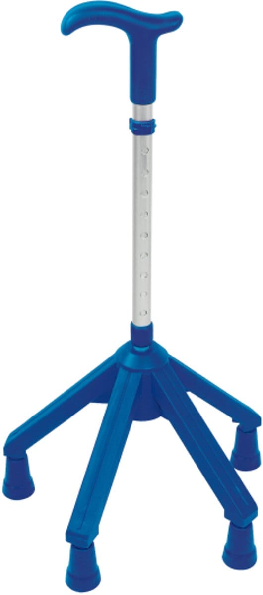Rebotec Vierpoot Wandelstok Blauw