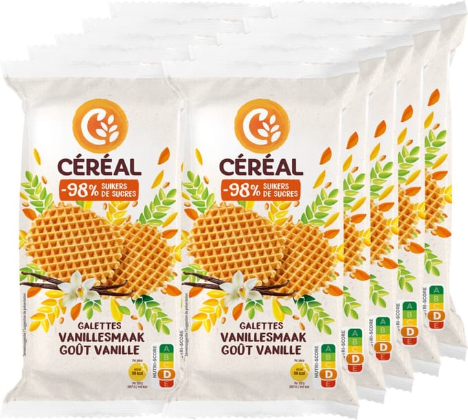 Céréal Galettes Vanillesmaak - 10 x 175 gr - Voordeelverpakking