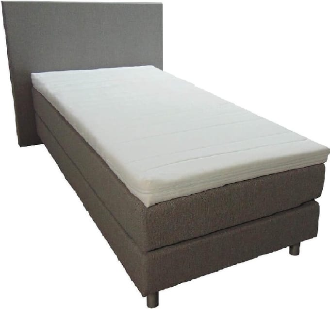 Slaaploods.nl Anda - Boxspring inclusief matras - 80x200 cm - stof - Grijs