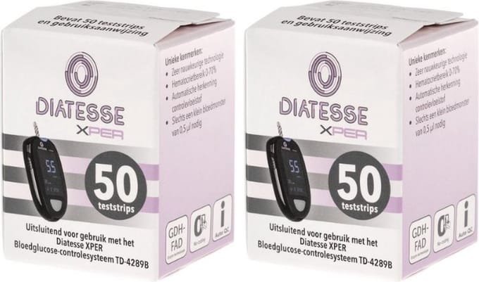 Diatesse Xper Teststrip Bundel 2x50 stuks