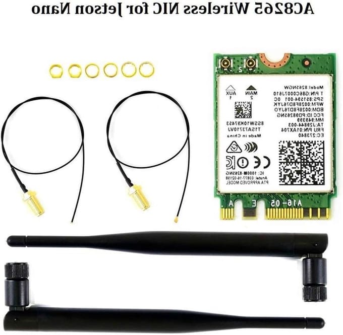 Draadloze Netwerkkaart - WiFi Bluetooth Module - Jetson Nano Uitbreiding - Dual Band AC WiFi - NGFF M.2 Interface - Zwart