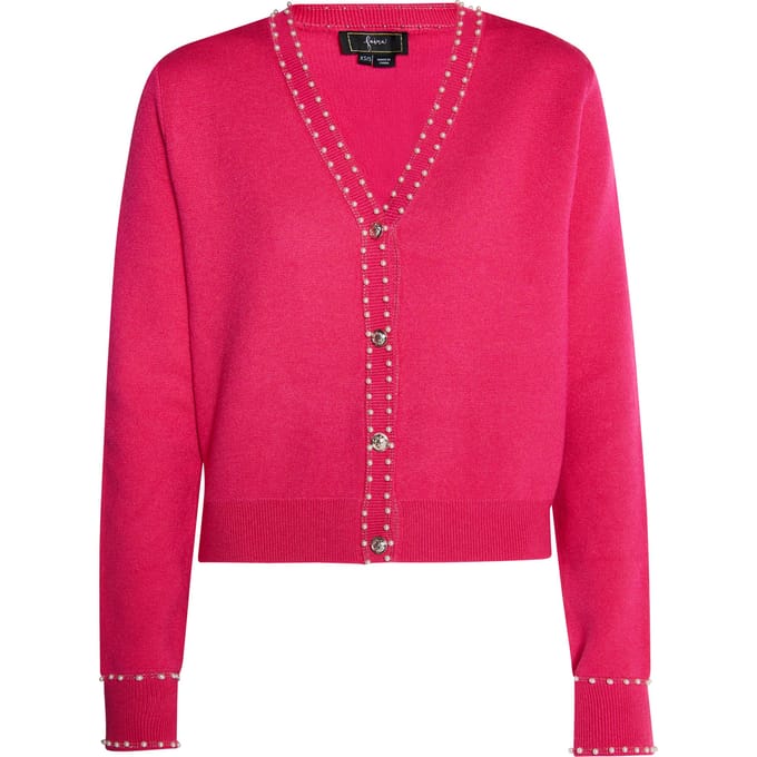 Faina Vest met parels Dames roze