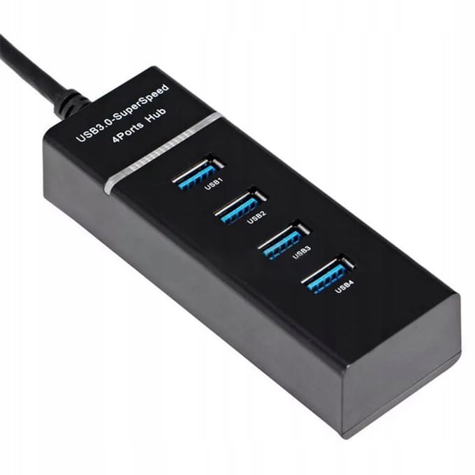 IBOX IUH3FB Serie - Actieve USB Hub - 4xUSB 3.0 - Zwart