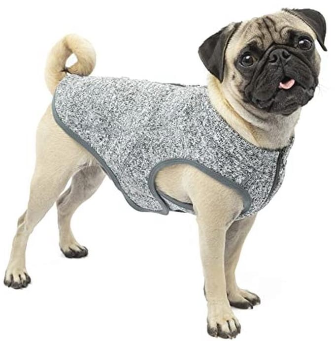 Hondentrui Fleece Vest voor Honden - Gebreide Jas met Lichte Ritssluiting