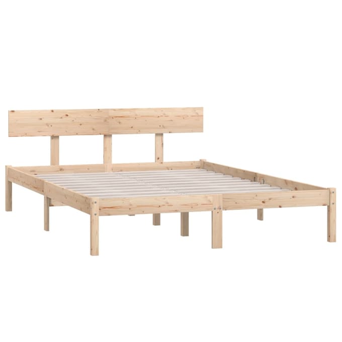 vidaXL - Bedframe - zonder - matras - massief - hout - 140x200 - cm