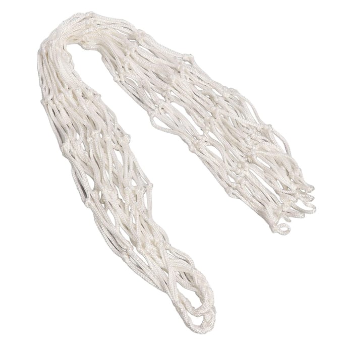 Basketbal Draagnet Geweven Polyester Basketbal Mesh Net Tas Lichtgewicht Draagbaar Sportbal Net white