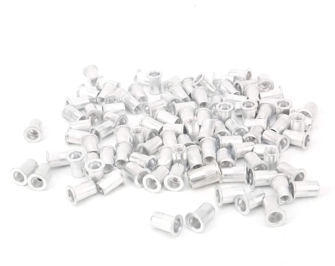 Dailygoods - 100 Stuks Aluminium Klinkmoeren Platte Kop