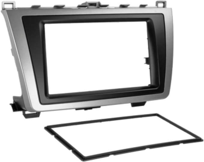 2-DIN Paneel geschikt voor Mazda 6- 2008-2012 - Kleur: Zwart/Zilver