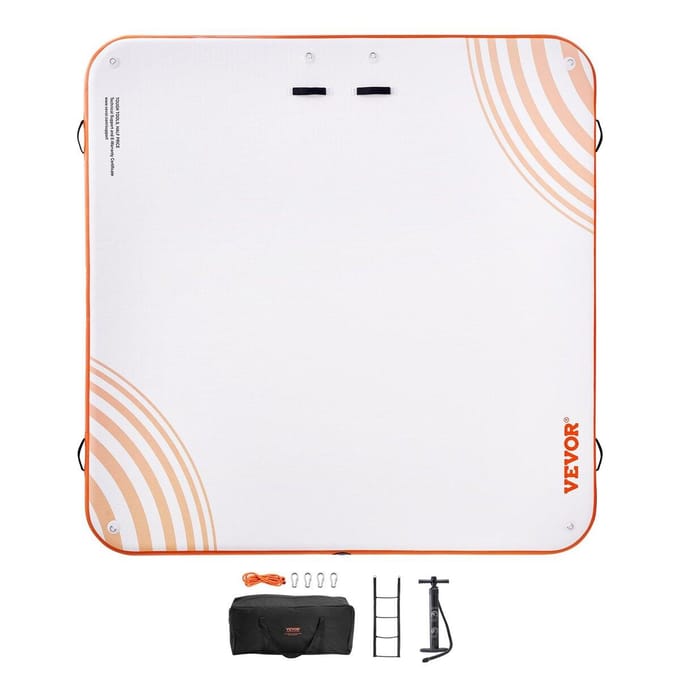 Opblaasbaar Drijvend Dok 10x10FT Opblaasbaar Dok Platform Mat met Ladder