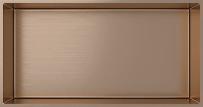 ALONI inbouwnis – 30x60x10 cm – geborsteld koper