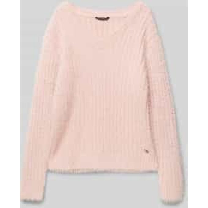 Gebreide pullover met ribboorden