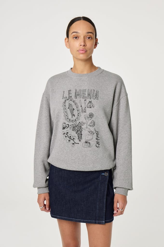 Fabienne Chapot Terry Chateau Sweater Grey Melange Maat: M | Sweaters Outlet | Dames | Grijs