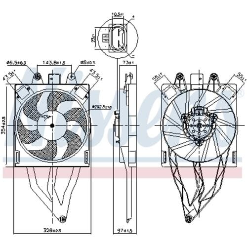 Koelventilatorwiel, motorkoeling NISSENS 850066