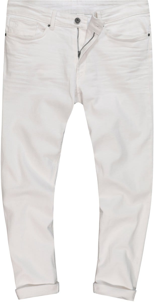 JP 1880 - Heren - Jeans 5-Pocket Straight-Fit/134 - Wit denim - Maat 31