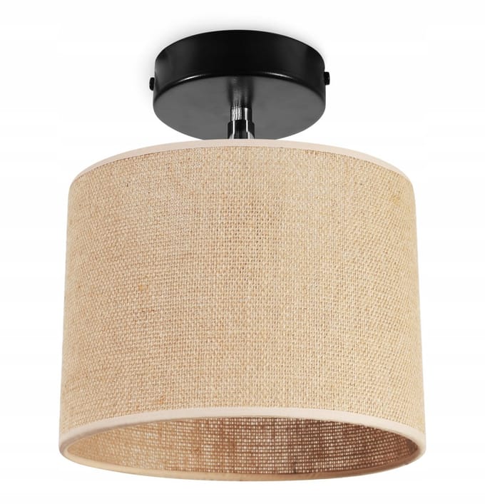 Light Home JUTA - Plafondlamp 1-Lichts - Stoffen Kap Ø20 cm - Beige