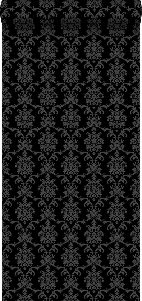 ESTAhome behang barokprint zwart - 53 cm x 10.05 m - 136825