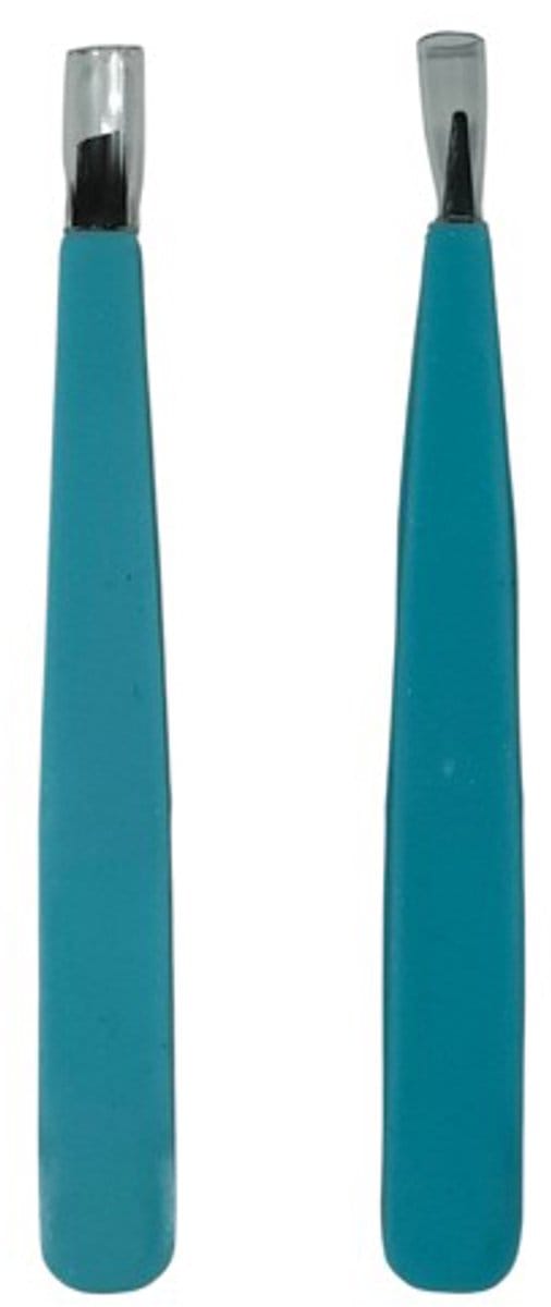 Rojafit - Budget – Pincet set - Punt & Schuin – 9 cm.- set van 2 stuks!!.Mint Groen