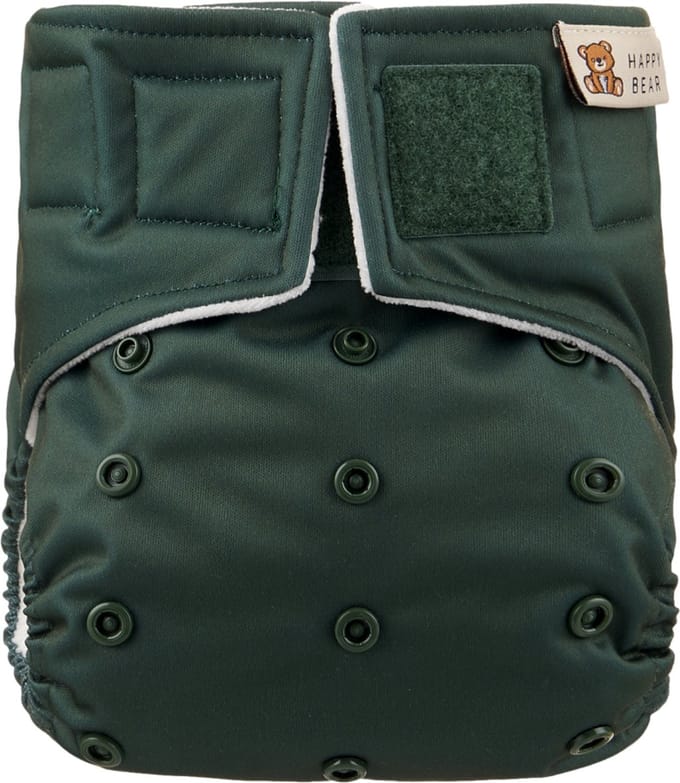 All In One wasbare luier - Olive | One Size - 4kg t/m 15kg | Klittenband sluiting | Duurzaam