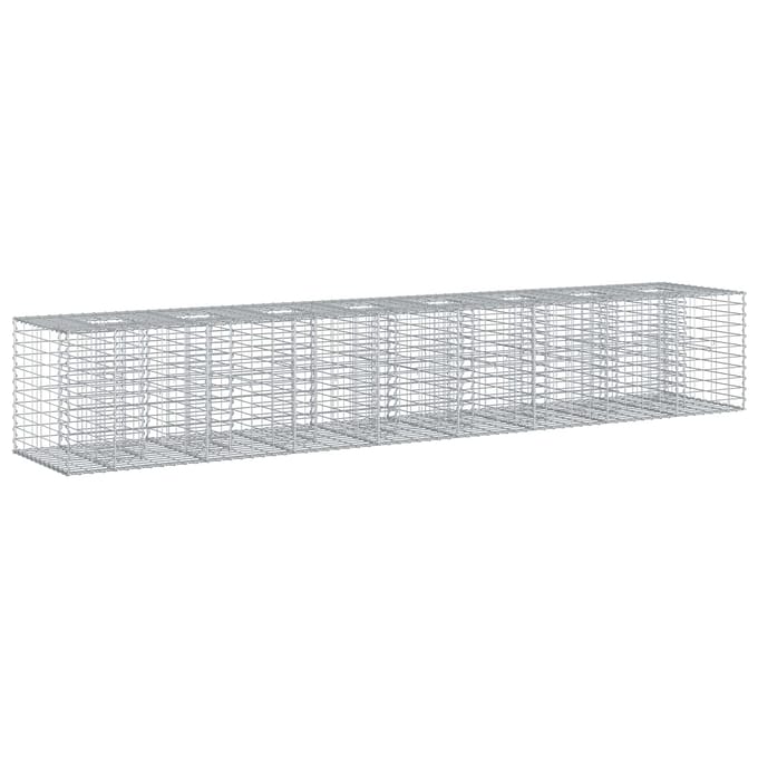 vidaXL - Gabion - verhoogd - bed - 2 - st - 340 - x - 60 - x - 55 - cm - Gegalvaniseerd - staal