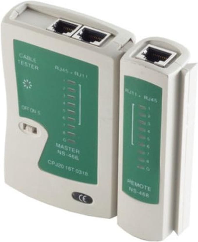 LAN kabeltester voor netwerkkabels - RJ45, RJ12 en RJ11
