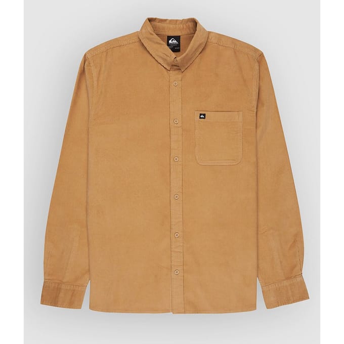 Quiksilver Smoke Trail Cord Overhemd Met Lange Mouwen Bruin L Man