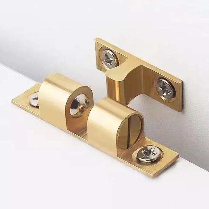 1 stuks Meubeldeur Kogelvanger Messing Dubbele Roller Veer Kogelvanger Sluitingen Kast Deur Verstelbare Spanning Sluiting 40mm