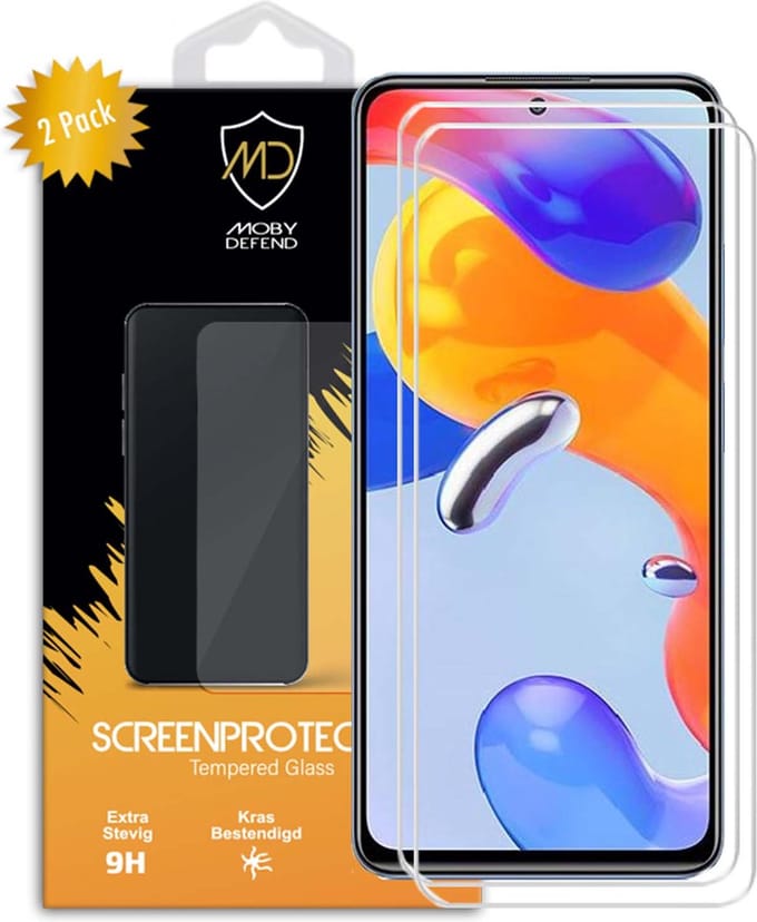 2-Pack MobyDefend Screenprotectors - Geschikt voor Xiaomi Xiaomi Redmi Note 11 Pro / Note 11 Pro 5G / Note 11 Pro+ - Case-Friendly Screensavers - Gehard Glas