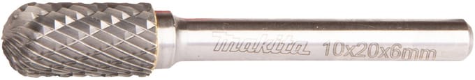 Makita B-52750 Freesstift Hardmetaal Wals Lengte 20 mm Afmeting, Ø 10 mm Werklengte 20 mm Schachtdiameter 6 mm 1 stuks
