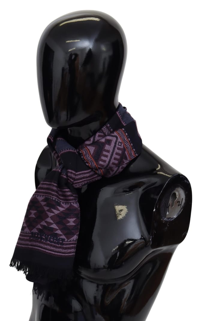 Missoni Heren Multicolor Geometrische Wollen Unisex Halsdoek Sjaal