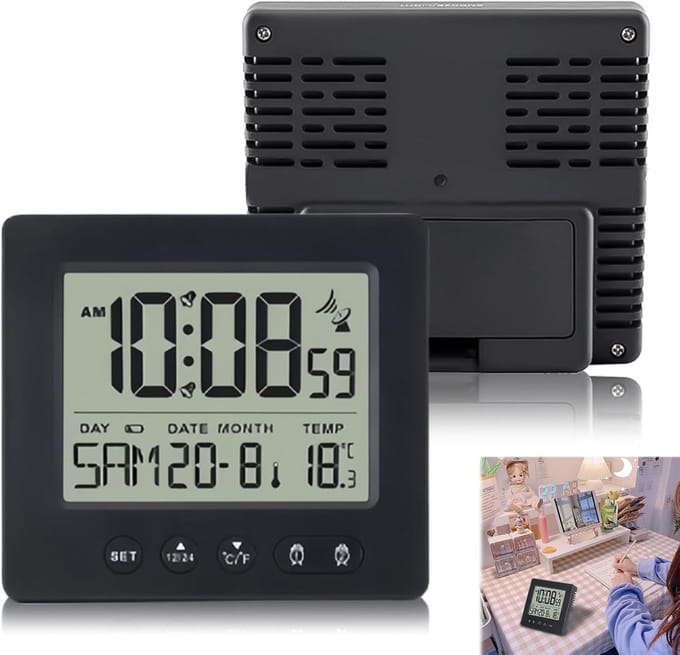 Digitale Wekker met Snooze en Thermometer - Datum, Weekdag en Achtergrondverlichting