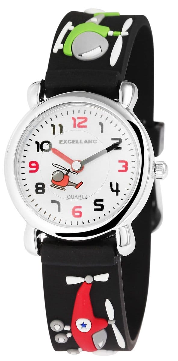 EXCELLANC Excellanc kinderhorloge zilverroze, Mineralglas