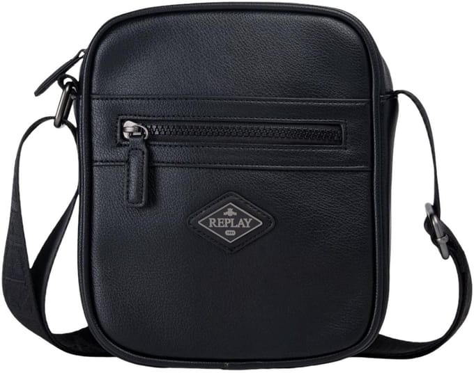REPLAY schoudertas Reporter Bag Black zwart