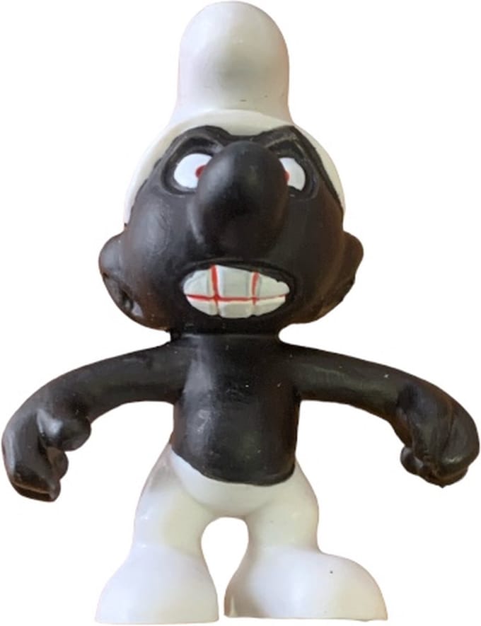 De zwarte smurf - Boze smurf - Bekend van de stripreeks - Schleich - 5,5 cm