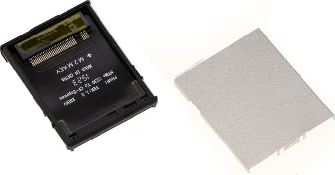 Adapter voor M2 NVMe 2230 SSD als vervanging voor CF Express Type B in camera
