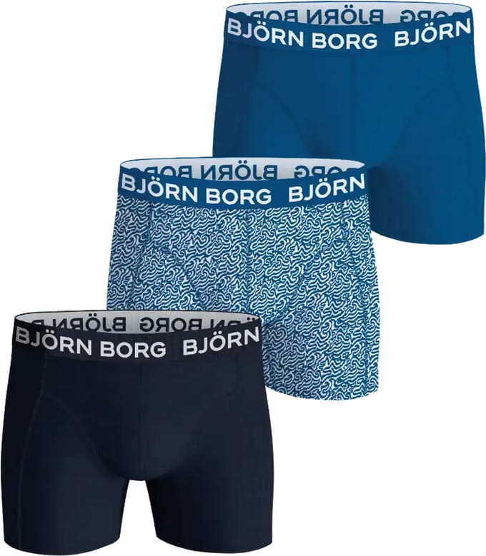 Bjorn Borg 3-Pack jongens boxershorts - Cotton Stretch - 128 - Blauw