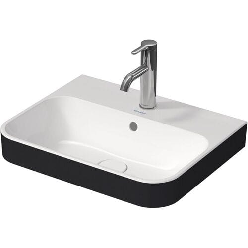 Duravit Happy D.2 Plus countertop sink 50 cm white / anthracite, with overflow, 1 tap hole 2360506100