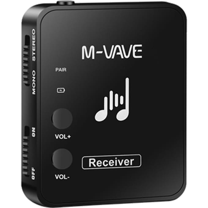 M-VAVE SWS10 2,4 GHz draadloze oortelefoonmonitor Transmissiesysteem Oplaadbare zender en Receiver zwart
