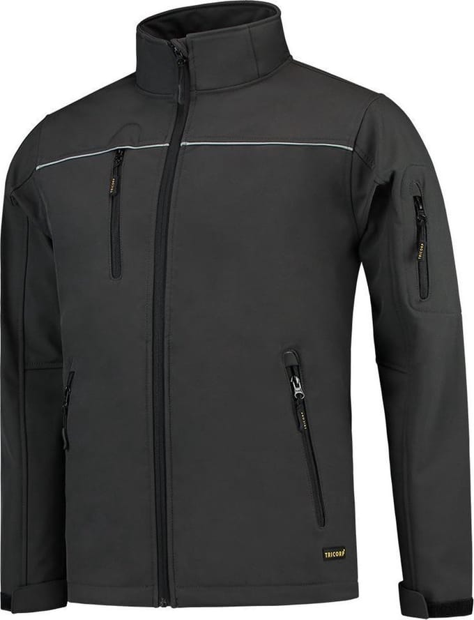 Tricorp Soft Shell jack - Workwear - 402006 - Donkergrijs - maat S