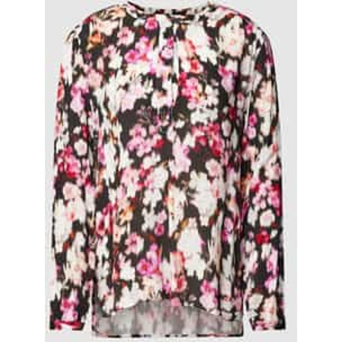 Blouseshirt van viscose met bloemenmotief