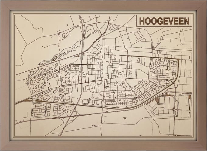 Decoratief Beeld - Houten Van Hoogeveen - Hout - Bekroned - Bruin - 21 X 30 Cm