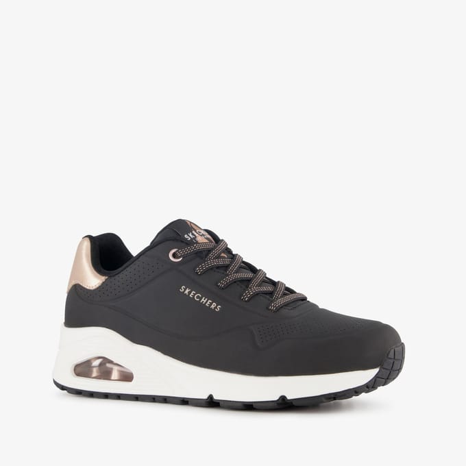 Skechers Uno-Shimmer Away dames sneakers zwart